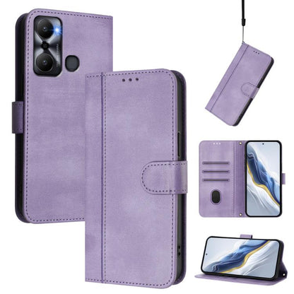 Line Splicing Buckle Retro Leather Phone Case, For Infinix Hot 20 Play, For Infinix Hot 20 4G, For Infinix Zero 20, For Infinix Note 12 4G / Note 12 Pro 4G, For Infinix Note 12 Pro 5G, For Infinix Hot 12 Play, For Infinix Smart 6 / 6 HD                ...