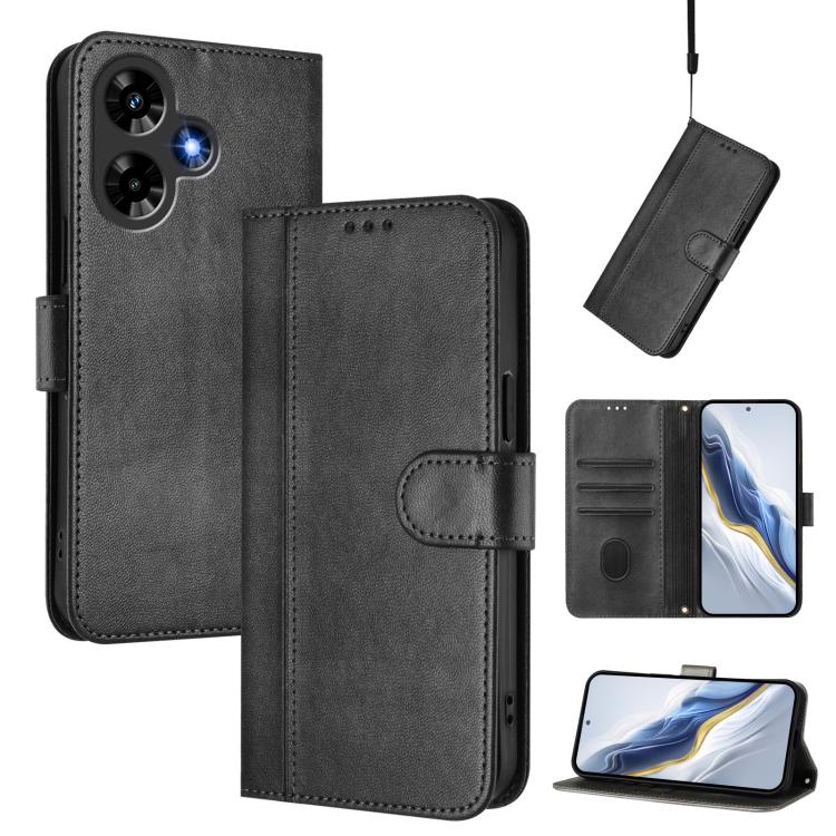 Line Splicing Buckle Retro Leather Phone Case, For Infinix Hot 30 Play 4G / Hot 30 Play NFC, For Infinix Smart 7 Plus / 7 HD / 7 India, For Infinix Note 30 4G / 5G, For Infinix Note 30 Pro 4G, For Infinix Note 30 VIP, For Infinix Hot 30i               ...