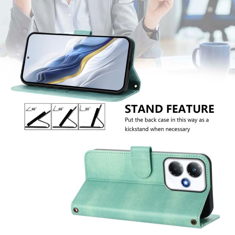 Line Splicing Buckle Retro Leather Phone Case, For Infinix Hot 30 Play 4G / Hot 30 Play NFC, For Infinix Smart 7 Plus / 7 HD / 7 India, For Infinix Note 30 4G / 5G, For Infinix Note 30 Pro 4G, For Infinix Note 30 VIP, For Infinix Hot 30i               ...