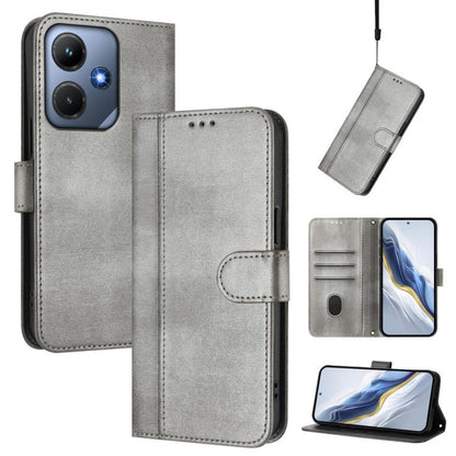 Line Splicing Buckle Retro Leather Phone Case, For Infinix Hot 30 Play 4G / Hot 30 Play NFC, For Infinix Smart 7 Plus / 7 HD / 7 India, For Infinix Note 30 4G / 5G, For Infinix Note 30 Pro 4G, For Infinix Note 30 VIP, For Infinix Hot 30i               ...