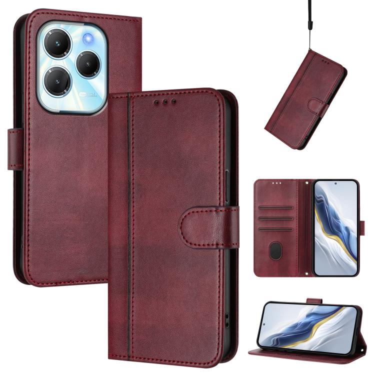 Line Splicing Buckle Retro Leather Phone Case, For Infinix Hot 50 5G, For Infinix Zero 40 4G / 5G, For Infinix Note 40X 5G, For Infinix Note 40 5G, For Infinix GT 20 Pro 5G, For Infinix Note 40 Pro 4G / 5G / 40 Pro+ 5G, For Infinix Note 40 4G          ...