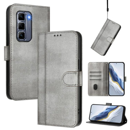 Line Splicing Buckle Retro Leather Phone Case, For Infinix GT 50 Pro 5G, For Infinix Note Edge 5G Global, For Infinix Smart 20 4G / X6840, For Infinix Note 60 5G / Note 60 Pro 5G, For Infinix Smart 10 Plus, For Infinix GT 30 Pro, For Infinix Note 50s  ...
