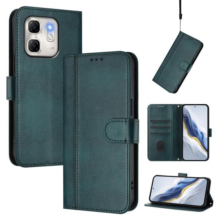 Line Splicing Buckle Retro Leather Phone Case, For Infinix GT 50 Pro 5G, For Infinix Note Edge 5G Global, For Infinix Smart 20 4G / X6840, For Infinix Note 60 5G / Note 60 Pro 5G, For Infinix Smart 10 Plus, For Infinix GT 30 Pro, For Infinix Note 50s  ...