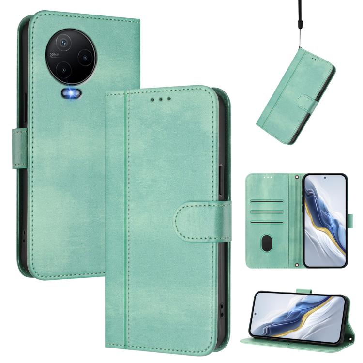 Line Splicing Buckle Retro Leather Phone Case, For Infinix Hot 20 Play, For Infinix Hot 20 4G, For Infinix Zero 20, For Infinix Note 12 4G / Note 12 Pro 4G, For Infinix Note 12 Pro 5G, For Infinix Hot 12 Play, For Infinix Smart 6 / 6 HD                ...