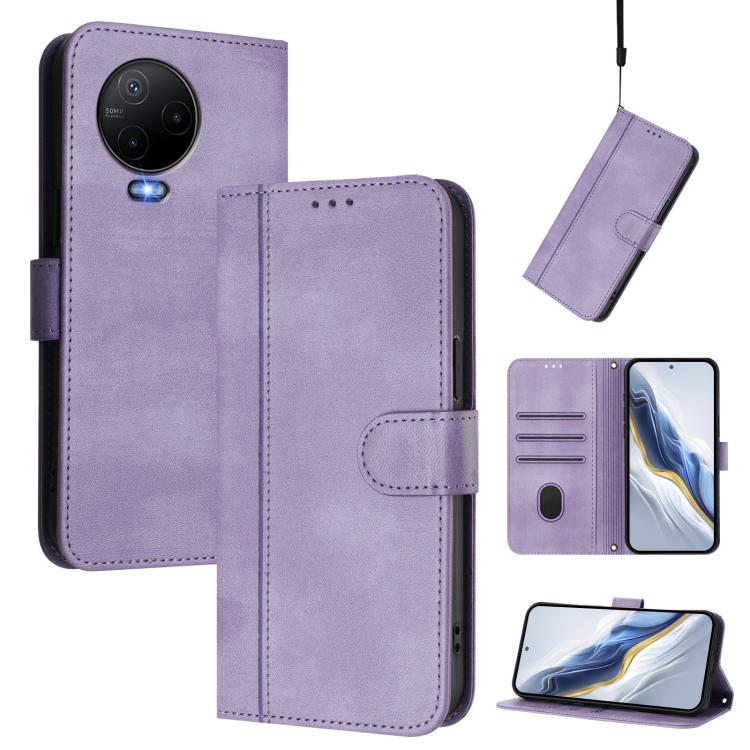 Line Splicing Buckle Retro Leather Phone Case, For Infinix Hot 20 Play, For Infinix Hot 20 4G, For Infinix Zero 20, For Infinix Note 12 4G / Note 12 Pro 4G, For Infinix Note 12 Pro 5G, For Infinix Hot 12 Play, For Infinix Smart 6 / 6 HD                ...