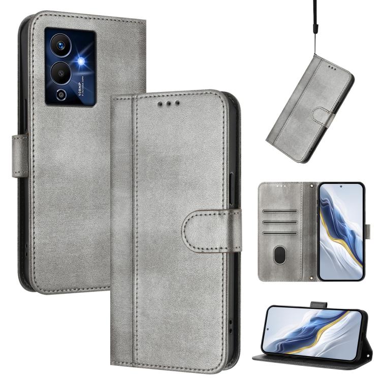 Line Splicing Buckle Retro Leather Phone Case, For Infinix Hot 20 Play, For Infinix Hot 20 4G, For Infinix Zero 20, For Infinix Note 12 4G / Note 12 Pro 4G, For Infinix Note 12 Pro 5G, For Infinix Hot 12 Play, For Infinix Smart 6 / 6 HD                ...