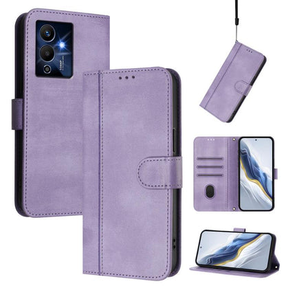 Line Splicing Buckle Retro Leather Phone Case, For Infinix Hot 20 Play, For Infinix Hot 20 4G, For Infinix Zero 20, For Infinix Note 12 4G / Note 12 Pro 4G, For Infinix Note 12 Pro 5G, For Infinix Hot 12 Play, For Infinix Smart 6 / 6 HD                ...