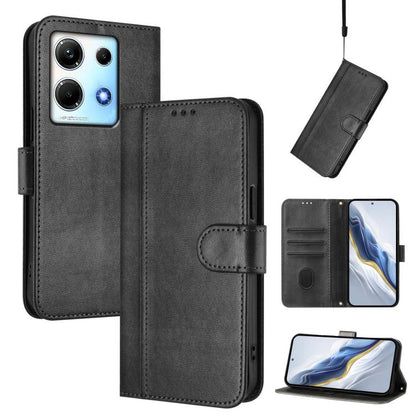 Line Splicing Buckle Retro Leather Phone Case, For Infinix Hot 30 Play 4G / Hot 30 Play NFC, For Infinix Smart 7 Plus / 7 HD / 7 India, For Infinix Note 30 4G / 5G, For Infinix Note 30 Pro 4G, For Infinix Note 30 VIP, For Infinix Hot 30i               ...
