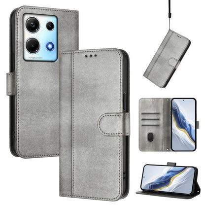 Line Splicing Buckle Retro Leather Phone Case, For Infinix Hot 30 Play 4G / Hot 30 Play NFC, For Infinix Smart 7 Plus / 7 HD / 7 India, For Infinix Note 30 4G / 5G, For Infinix Note 30 Pro 4G, For Infinix Note 30 VIP, For Infinix Hot 30i               ...