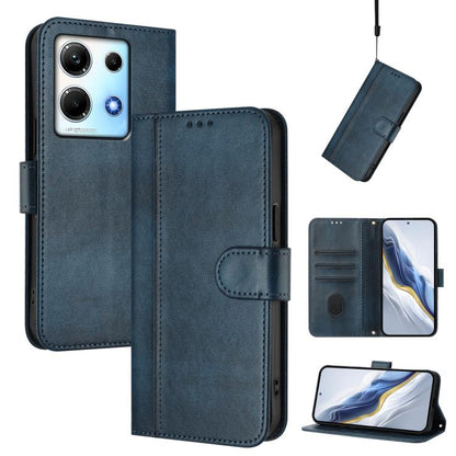 Line Splicing Buckle Retro Leather Phone Case, For Infinix Hot 30 Play 4G / Hot 30 Play NFC, For Infinix Smart 7 Plus / 7 HD / 7 India, For Infinix Note 30 4G / 5G, For Infinix Note 30 Pro 4G, For Infinix Note 30 VIP, For Infinix Hot 30i               ...