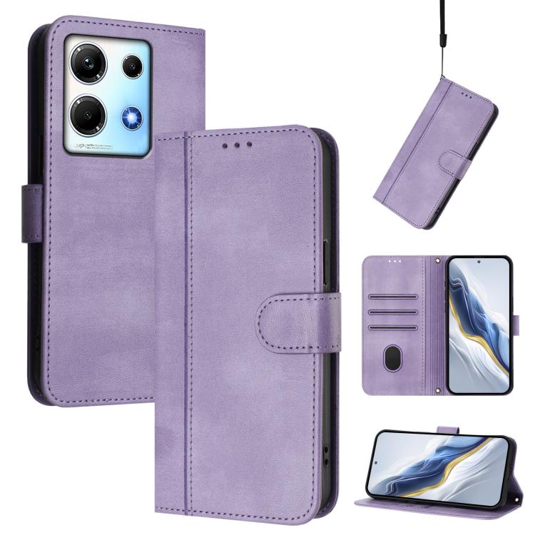 Line Splicing Buckle Retro Leather Phone Case, For Infinix Hot 30 Play 4G / Hot 30 Play NFC, For Infinix Smart 7 Plus / 7 HD / 7 India, For Infinix Note 30 4G / 5G, For Infinix Note 30 Pro 4G, For Infinix Note 30 VIP, For Infinix Hot 30i               ...