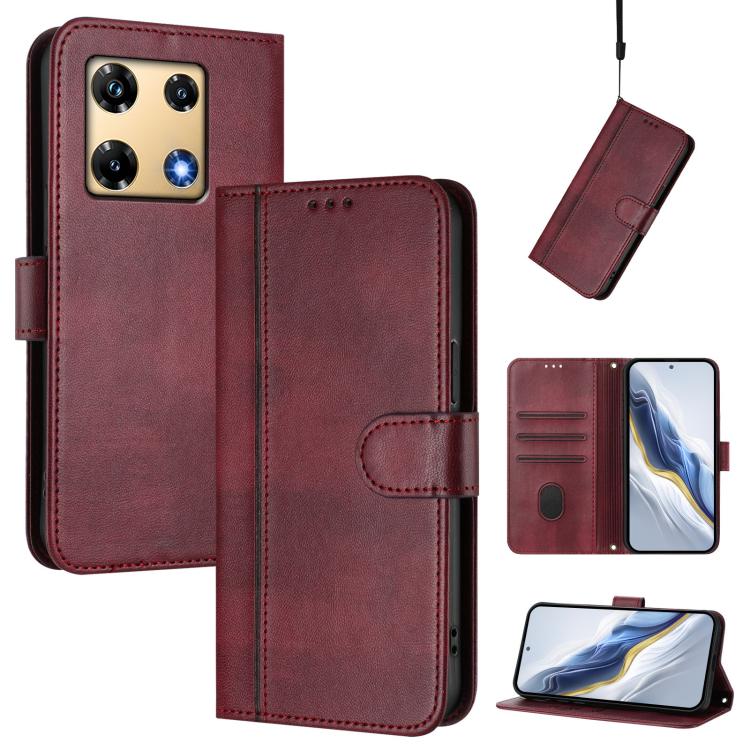 Line Splicing Buckle Retro Leather Phone Case, For Infinix Hot 30 Play 4G / Hot 30 Play NFC, For Infinix Smart 7 Plus / 7 HD / 7 India, For Infinix Note 30 4G / 5G, For Infinix Note 30 Pro 4G, For Infinix Note 30 VIP, For Infinix Hot 30i               ...