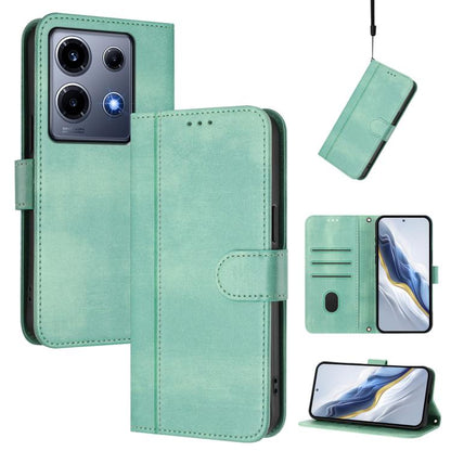 Line Splicing Buckle Retro Leather Phone Case, For Infinix Hot 30 Play 4G / Hot 30 Play NFC, For Infinix Smart 7 Plus / 7 HD / 7 India, For Infinix Note 30 4G / 5G, For Infinix Note 30 Pro 4G, For Infinix Note 30 VIP, For Infinix Hot 30i               ...