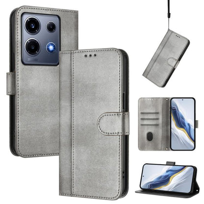 Line Splicing Buckle Retro Leather Phone Case, For Infinix Hot 30 Play 4G / Hot 30 Play NFC, For Infinix Smart 7 Plus / 7 HD / 7 India, For Infinix Note 30 4G / 5G, For Infinix Note 30 Pro 4G, For Infinix Note 30 VIP, For Infinix Hot 30i               ...