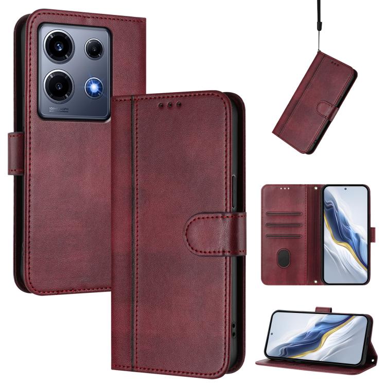 Line Splicing Buckle Retro Leather Phone Case, For Infinix Hot 30 Play 4G / Hot 30 Play NFC, For Infinix Smart 7 Plus / 7 HD / 7 India, For Infinix Note 30 4G / 5G, For Infinix Note 30 Pro 4G, For Infinix Note 30 VIP, For Infinix Hot 30i               ...