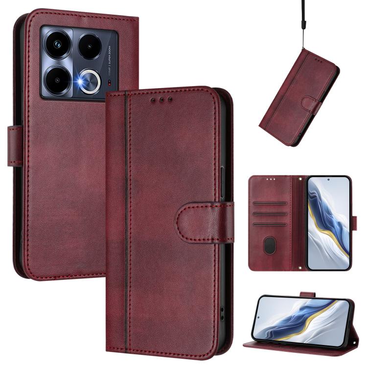 Line Splicing Buckle Retro Leather Phone Case, For Infinix Hot 50 5G, For Infinix Zero 40 4G / 5G, For Infinix Note 40X 5G, For Infinix Note 40 5G, For Infinix GT 20 Pro 5G, For Infinix Note 40 Pro 4G / 5G / 40 Pro+ 5G, For Infinix Note 40 4G          ...