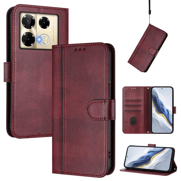Line Splicing Buckle Retro Leather Phone Case, For Infinix Hot 50 5G, For Infinix Zero 40 4G / 5G, For Infinix Note 40X 5G, For Infinix Note 40 5G, For Infinix GT 20 Pro 5G, For Infinix Note 40 Pro 4G / 5G / 40 Pro+ 5G, For Infinix Note 40 4G          ...
