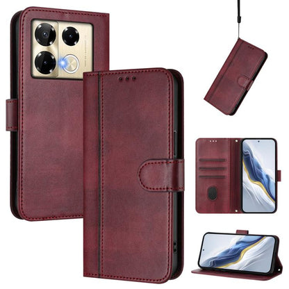 Line Splicing Buckle Retro Leather Phone Case, For Infinix Hot 50 5G, For Infinix Zero 40 4G / 5G, For Infinix Note 40X 5G, For Infinix Note 40 5G, For Infinix GT 20 Pro 5G, For Infinix Note 40 Pro 4G / 5G / 40 Pro+ 5G, For Infinix Note 40 4G          ...