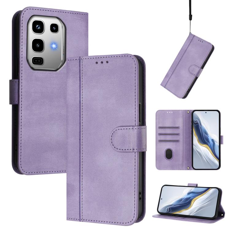 Line Splicing Buckle Retro Leather Phone Case, For Infinix GT 50 Pro 5G, For Infinix Note Edge 5G Global, For Infinix Smart 20 4G / X6840, For Infinix Note 60 5G / Note 60 Pro 5G, For Infinix Smart 10 Plus, For Infinix GT 30 Pro, For Infinix Note 50s  ...