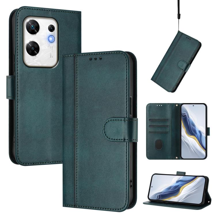 Line Splicing Buckle Retro Leather Phone Case, For Infinix Hot 50 5G, For Infinix Zero 40 4G / 5G, For Infinix Note 40X 5G, For Infinix Note 40 5G, For Infinix GT 20 Pro 5G, For Infinix Note 40 Pro 4G / 5G / 40 Pro+ 5G, For Infinix Note 40 4G          ...