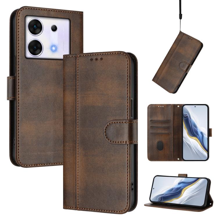 Line Splicing Buckle Retro Leather Phone Case, For Infinix Hot 50 5G, For Infinix Zero 40 4G / 5G, For Infinix Note 40X 5G, For Infinix Note 40 5G, For Infinix GT 20 Pro 5G, For Infinix Note 40 Pro 4G / 5G / 40 Pro+ 5G, For Infinix Note 40 4G          ...