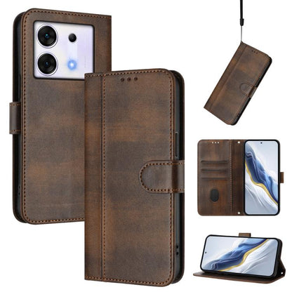 Line Splicing Buckle Retro Leather Phone Case, For Infinix Hot 50 5G, For Infinix Zero 40 4G / 5G, For Infinix Note 40X 5G, For Infinix Note 40 5G, For Infinix GT 20 Pro 5G, For Infinix Note 40 Pro 4G / 5G / 40 Pro+ 5G, For Infinix Note 40 4G          ...
