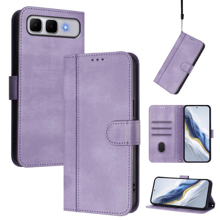 Line Splicing Buckle Retro Leather Phone Case, For Infinix GT 50 Pro 5G, For Infinix Note Edge 5G Global, For Infinix Smart 20 4G / X6840, For Infinix Note 60 5G / Note 60 Pro 5G, For Infinix Smart 10 Plus, For Infinix GT 30 Pro, For Infinix Note 50s  ...