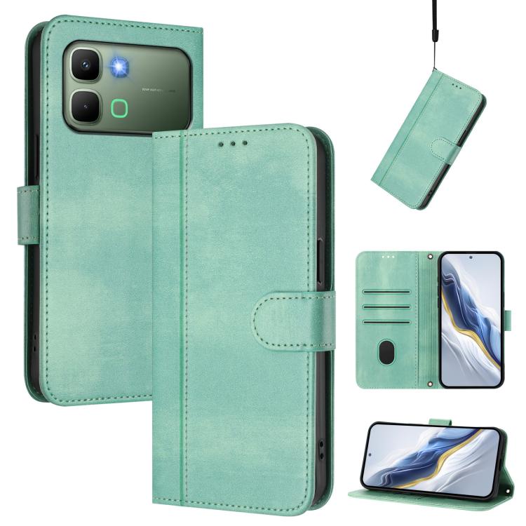 Line Splicing Buckle Retro Leather Phone Case, For Infinix GT 50 Pro 5G, For Infinix Note Edge 5G Global, For Infinix Smart 20 4G / X6840, For Infinix Note 60 5G / Note 60 Pro 5G, For Infinix Smart 10 Plus, For Infinix GT 30 Pro, For Infinix Note 50s  ...