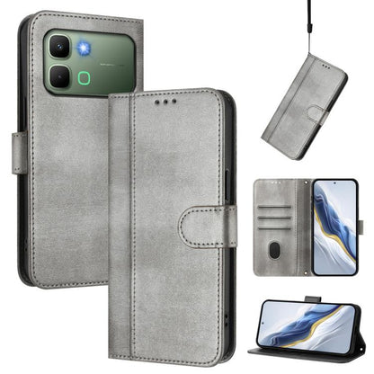 Line Splicing Buckle Retro Leather Phone Case, For Infinix GT 50 Pro 5G, For Infinix Note Edge 5G Global, For Infinix Smart 20 4G / X6840, For Infinix Note 60 5G / Note 60 Pro 5G, For Infinix Smart 10 Plus, For Infinix GT 30 Pro, For Infinix Note 50s  ...