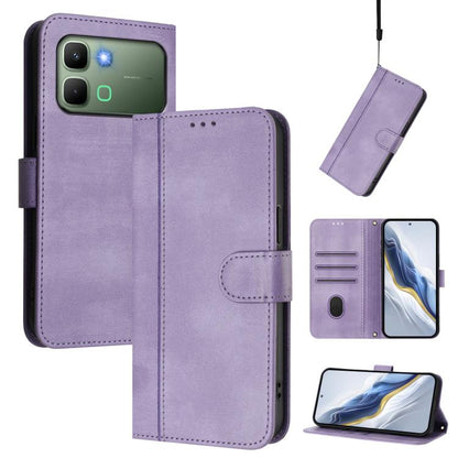 Line Splicing Buckle Retro Leather Phone Case, For Infinix GT 50 Pro 5G, For Infinix Note Edge 5G Global, For Infinix Smart 20 4G / X6840, For Infinix Note 60 5G / Note 60 Pro 5G, For Infinix Smart 10 Plus, For Infinix GT 30 Pro, For Infinix Note 50s  ...