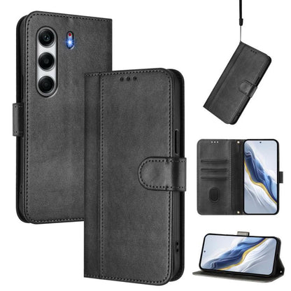 Line Splicing Buckle Retro Leather Phone Case, For Tecno Camon 50 Pro 4G, For Tecno Camon 50 4G, For Tecno Spark Slim 5G, For Tecno Pop 10 / Infinix Smart 10 4G, For Tecno Spark Go 1S / Go 2025, For Tecno Camon 40 Pro 4G, For Tecno Camon 40 Premier    ...
