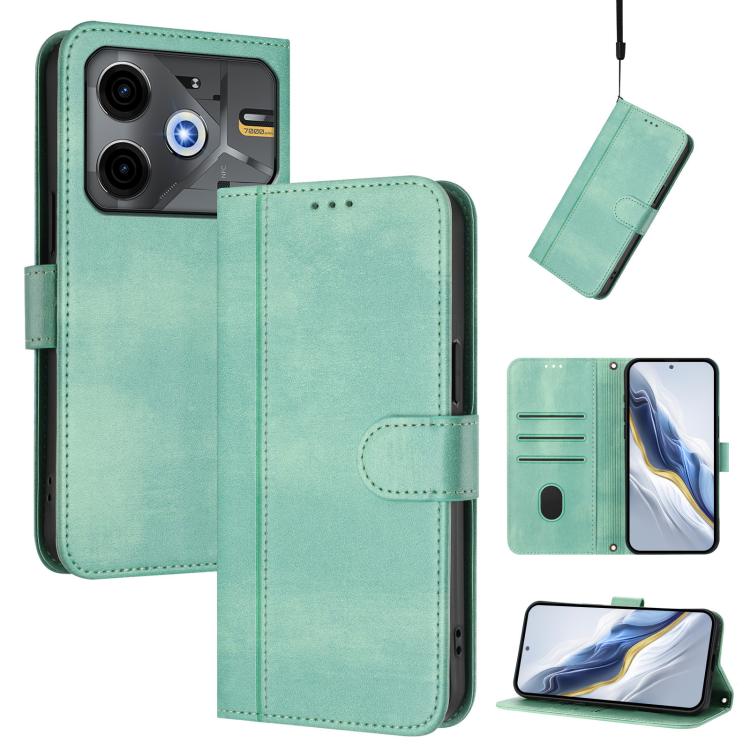 Line Splicing Buckle Retro Leather Phone Case, For Tecno Pova 6 Neo 5G / Spark 30 5G, For Tecno Spark 30 4G, For Tecno Spark Go 5G 2025 / Infinix Hot 60i, For Tecno Spark 30C 4G, For Tecno Spark 20 Pro 5G, For Tecno Pop 6C                              ...