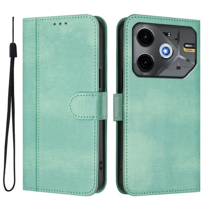 Line Splicing Buckle Retro Leather Phone Case, For Tecno Pova 6 Neo 5G / Spark 30 5G, For Tecno Spark 30 4G, For Tecno Spark Go 5G 2025 / Infinix Hot 60i, For Tecno Spark 30C 4G, For Tecno Spark 20 Pro 5G, For Tecno Pop 6C                              ...