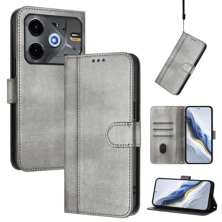 Line Splicing Buckle Retro Leather Phone Case, For Tecno Pova 6 Neo 5G / Spark 30 5G, For Tecno Spark 30 4G, For Tecno Spark Go 5G 2025 / Infinix Hot 60i, For Tecno Spark 30C 4G, For Tecno Spark 20 Pro 5G, For Tecno Pop 6C                              ...