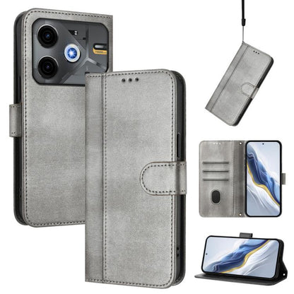 Line Splicing Buckle Retro Leather Phone Case, For Tecno Pova 6 Neo 5G / Spark 30 5G, For Tecno Spark 30 4G, For Tecno Spark Go 5G 2025 / Infinix Hot 60i, For Tecno Spark 30C 4G, For Tecno Spark 20 Pro 5G, For Tecno Pop 6C                              ...