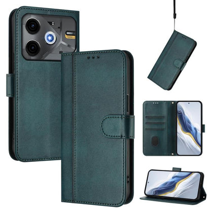 Line Splicing Buckle Retro Leather Phone Case, For Tecno Pova 6 Neo 5G / Spark 30 5G, For Tecno Spark 30 4G, For Tecno Spark Go 5G 2025 / Infinix Hot 60i, For Tecno Spark 30C 4G, For Tecno Spark 20 Pro 5G, For Tecno Pop 6C                              ...