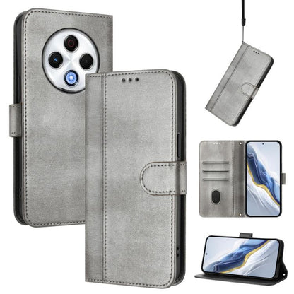 Line Splicing Buckle Retro Leather Phone Case, For Tecno Pova 6 Neo 5G / Spark 30 5G, For Tecno Spark 30 4G, For Tecno Spark Go 5G 2025 / Infinix Hot 60i, For Tecno Spark 30C 4G, For Tecno Spark 20 Pro 5G, For Tecno Pop 6C                              ...