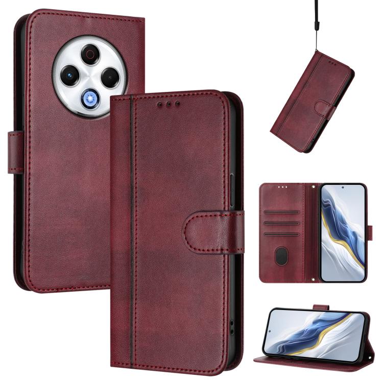 Line Splicing Buckle Retro Leather Phone Case, For Tecno Pova 6 Neo 5G / Spark 30 5G, For Tecno Spark 30 4G, For Tecno Spark Go 5G 2025 / Infinix Hot 60i, For Tecno Spark 30C 4G, For Tecno Spark 20 Pro 5G, For Tecno Pop 6C                              ...