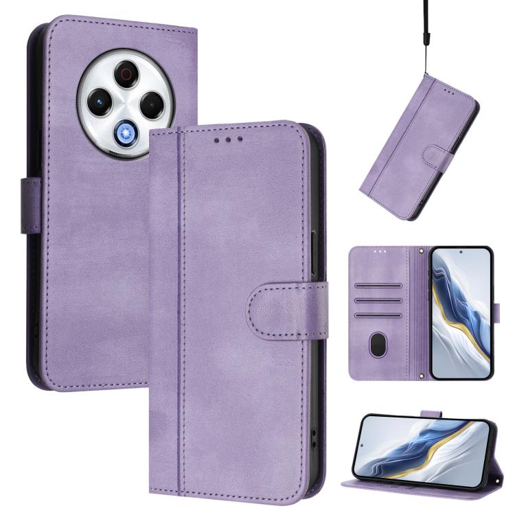 Line Splicing Buckle Retro Leather Phone Case, For Tecno Pova 6 Neo 5G / Spark 30 5G, For Tecno Spark 30 4G, For Tecno Spark Go 5G 2025 / Infinix Hot 60i, For Tecno Spark 30C 4G, For Tecno Spark 20 Pro 5G, For Tecno Pop 6C                              ...