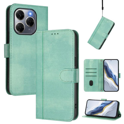 Line Splicing Buckle Retro Leather Phone Case, For Tecno Pova 6 Neo 5G / Spark 30 5G, For Tecno Spark 30 4G, For Tecno Spark Go 5G 2025 / Infinix Hot 60i, For Tecno Spark 30C 4G, For Tecno Spark 20 Pro 5G, For Tecno Pop 6C                              ...