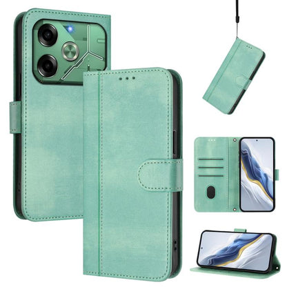 Line Splicing Buckle Retro Leather Phone Case, For Tecno Pova 6 Neo 5G / Spark 30 5G, For Tecno Spark 30 4G, For Tecno Spark Go 5G 2025 / Infinix Hot 60i, For Tecno Spark 30C 4G, For Tecno Spark 20 Pro 5G, For Tecno Pop 6C                              ...