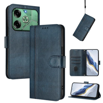 Line Splicing Buckle Retro Leather Phone Case, For Tecno Pova 6 Neo 5G / Spark 30 5G, For Tecno Spark 30 4G, For Tecno Spark Go 5G 2025 / Infinix Hot 60i, For Tecno Spark 30C 4G, For Tecno Spark 20 Pro 5G, For Tecno Pop 6C                              ...