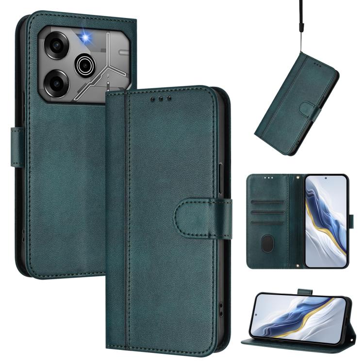 Line Splicing Buckle Retro Leather Phone Case, For Tecno Pova 6 Neo 5G / Spark 30 5G, For Tecno Spark 30 4G, For Tecno Spark Go 5G 2025 / Infinix Hot 60i, For Tecno Spark 30C 4G, For Tecno Spark 20 Pro 5G, For Tecno Pop 6C                              ...