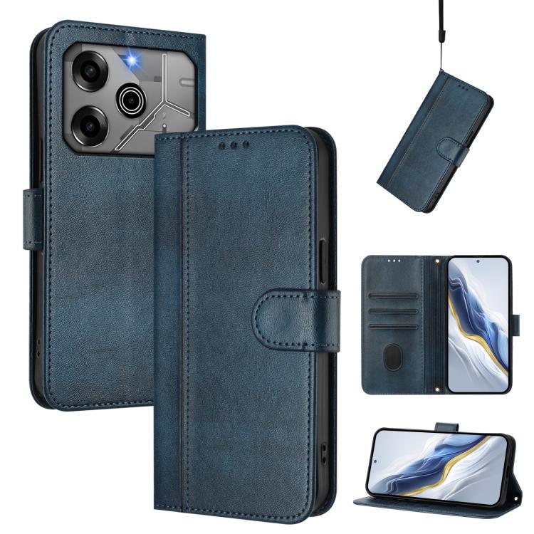 Line Splicing Buckle Retro Leather Phone Case, For Tecno Pova 6 Neo 5G / Spark 30 5G, For Tecno Spark 30 4G, For Tecno Spark Go 5G 2025 / Infinix Hot 60i, For Tecno Spark 30C 4G, For Tecno Spark 20 Pro 5G, For Tecno Pop 6C                              ...