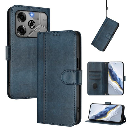 Line Splicing Buckle Retro Leather Phone Case, For Tecno Pova 6 Neo 5G / Spark 30 5G, For Tecno Spark 30 4G, For Tecno Spark Go 5G 2025 / Infinix Hot 60i, For Tecno Spark 30C 4G, For Tecno Spark 20 Pro 5G, For Tecno Pop 6C                              ...