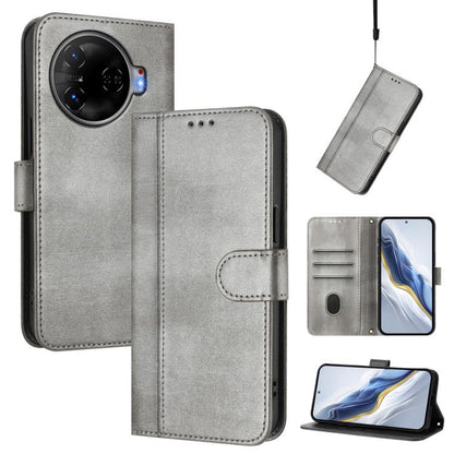 Line Splicing Buckle Retro Leather Phone Case, For Tecno Pova 6 Neo 5G / Spark 30 5G, For Tecno Spark 30 4G, For Tecno Spark Go 5G 2025 / Infinix Hot 60i, For Tecno Spark 30C 4G, For Tecno Spark 20 Pro 5G, For Tecno Pop 6C                              ...