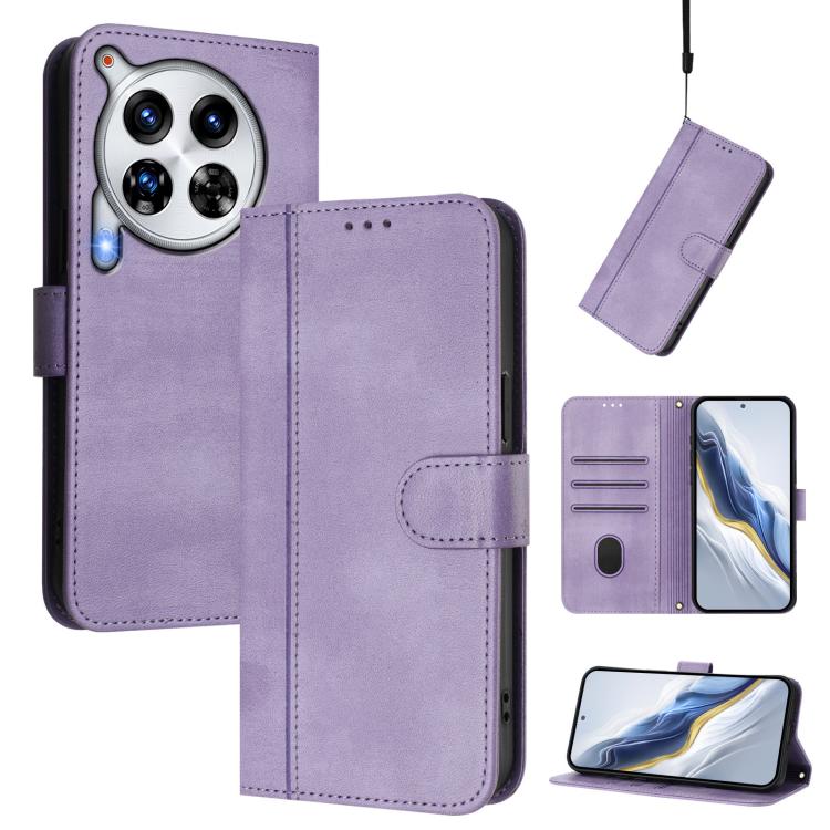 Line Splicing Buckle Retro Leather Phone Case, For Tecno Pova 6 Neo 5G / Spark 30 5G, For Tecno Spark 30 4G, For Tecno Spark Go 5G 2025 / Infinix Hot 60i, For Tecno Spark 30C 4G, For Tecno Spark 20 Pro 5G, For Tecno Pop 6C                              ...
