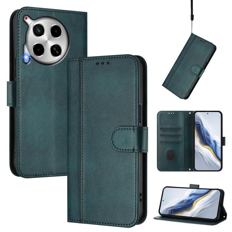 Line Splicing Buckle Retro Leather Phone Case, For Tecno Camon 30 5G, For Tecno Camon 30 4G, For Tecno Spark 20 Pro+ 4G, For Tecno Pova 5 Pro 5G, For Tecno Pova Neo 3, For Tecno Pova 5, For Tecno Camon 20 Premier 5G, For Tecno Camon 20 Pro 5G          ...
