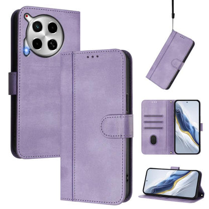 Line Splicing Buckle Retro Leather Phone Case, For Tecno Camon 30 5G, For Tecno Camon 30 4G, For Tecno Spark 20 Pro+ 4G, For Tecno Pova 5 Pro 5G, For Tecno Pova Neo 3, For Tecno Pova 5, For Tecno Camon 20 Premier 5G, For Tecno Camon 20 Pro 5G          ...
