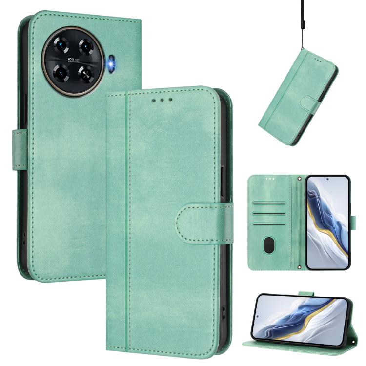 Line Splicing Buckle Retro Leather Phone Case, For Tecno Camon 30 5G, For Tecno Camon 30 4G, For Tecno Spark 20 Pro+ 4G, For Tecno Pova 5 Pro 5G, For Tecno Pova Neo 3, For Tecno Pova 5, For Tecno Camon 20 Premier 5G, For Tecno Camon 20 Pro 5G          ...